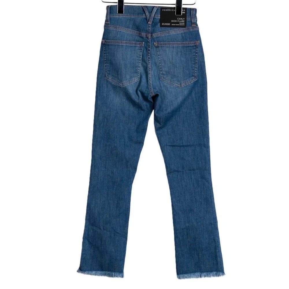 Veronica Beard Carly Skinny Jeans Womens Size 23 Sunrise Blue‎ Frayed Hem NWT